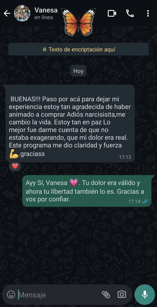 Testimonio WhatsApp